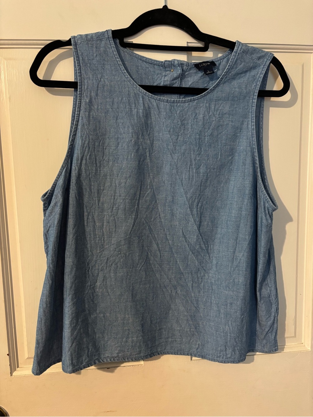 J. Crew Light Blue Chambray Sleeveless Tank